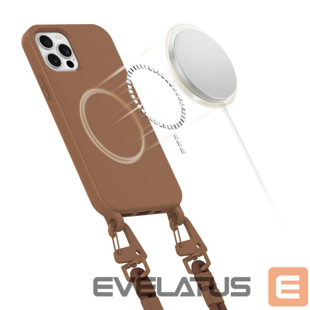 Other Phone Accessory Tech-Protect Tech-Protect MagNecklace MagSafe Case for iPhone 12 / 12 Pro - Brown