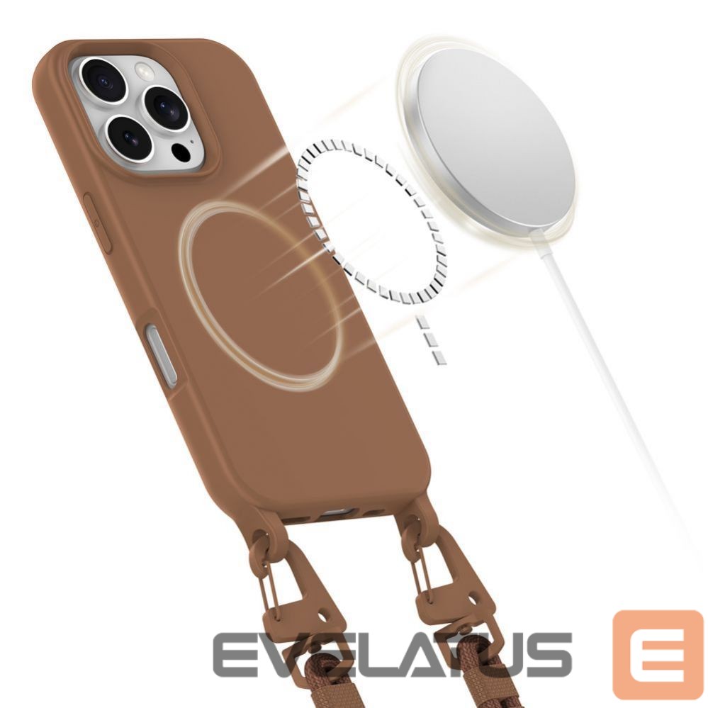 Other Phone Accessory Tech-Protect Tech-Protect MagNecklace MagSafe Case for iPhone 16 Pro Max - Brown