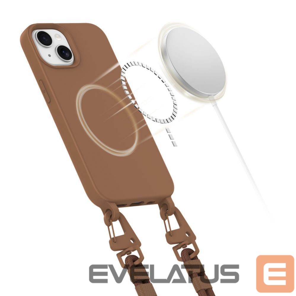 Other Phone Accessory Tech-Protect Tech-Protect MagNecklace MagSafe iPhone 14 Case - Brown