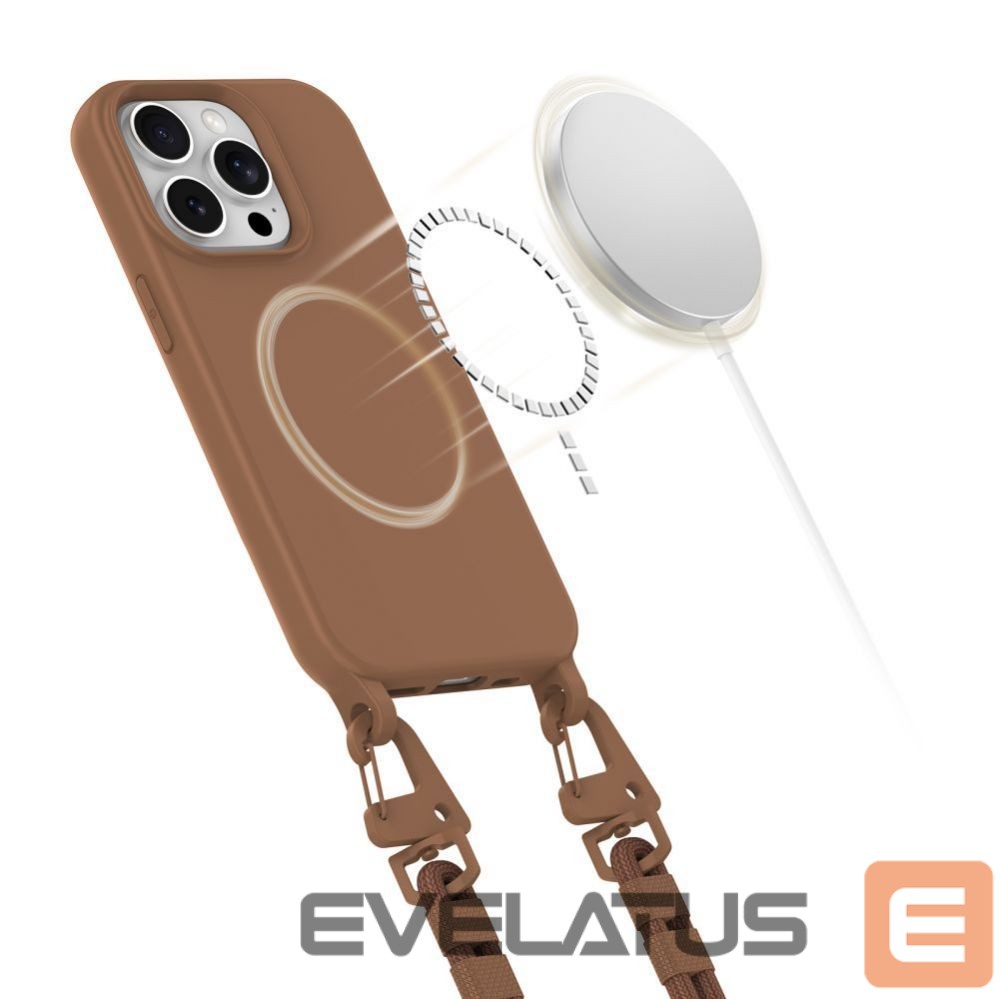 Other Phone Accessory Tech-Protect Tech-Protect MagNecklace MagSafe iPhone 14 Pro Case - Brown