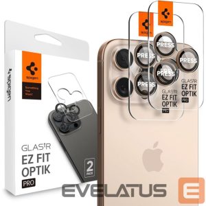 Other Phone Accessory Spigen  Spigen Optik Pro GLAS.TR ”EZ FIT” Camera Protector 2-PACK for iPhone 16 Pro / Pro Max - Brown 