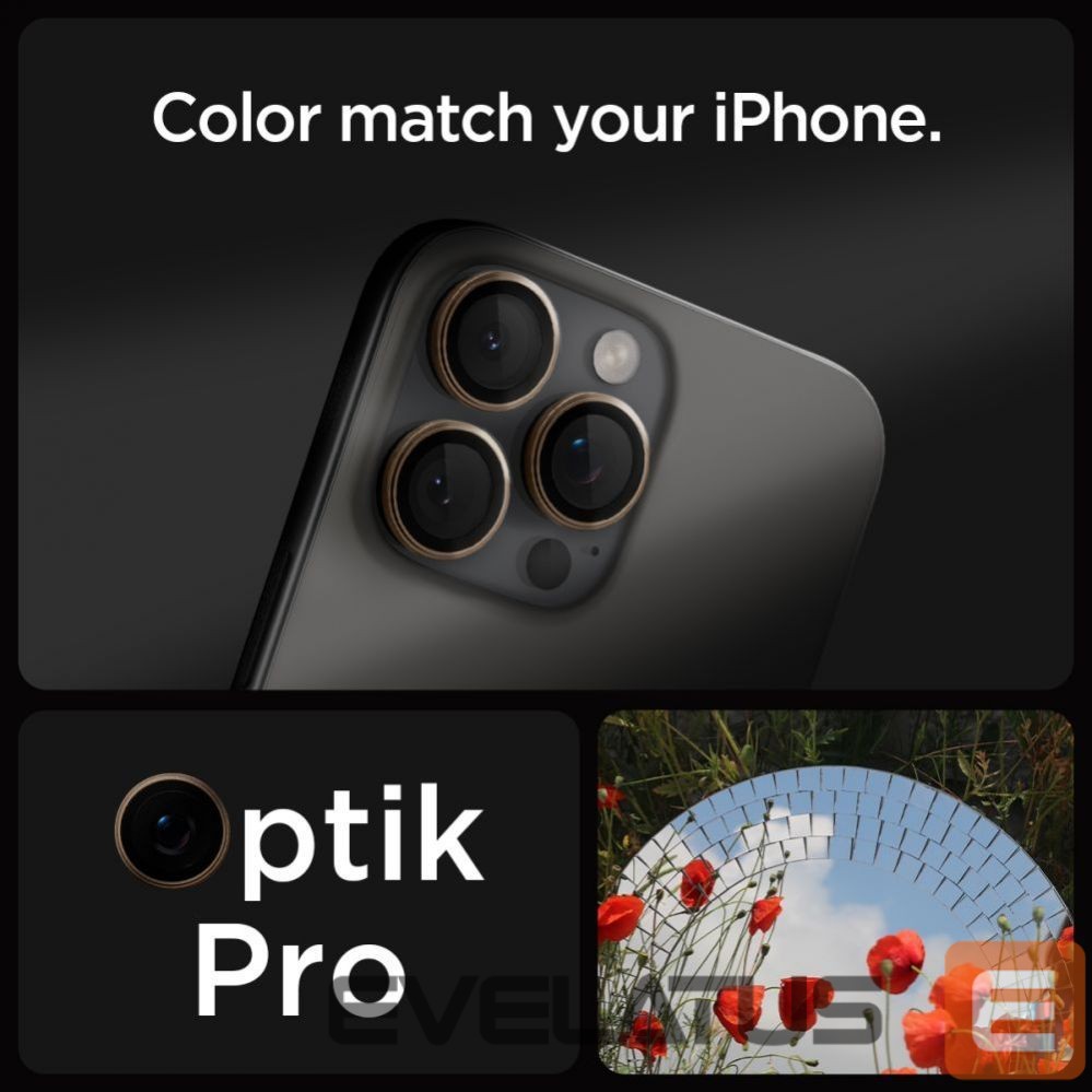 Other Phone Accessory Spigen Spigen Optik Pro GLAS.TR ”EZ FIT” Camera Protector 2-PACK for iPhone 16 Pro / Pro Max - Brown