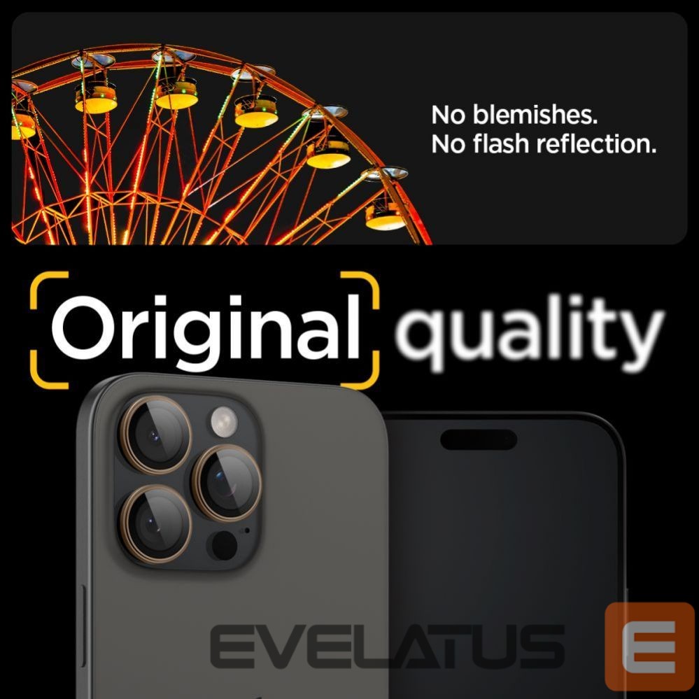Other Phone Accessory Spigen Spigen Optik Pro GLAS.TR ”EZ FIT” Camera Protector 2-PACK for iPhone 16 Pro / Pro Max - Brown