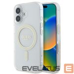 Other Phone Accessory Guess Apple Guess IML Glitter Circle MagSafe iPhone 16 Case - Clear 