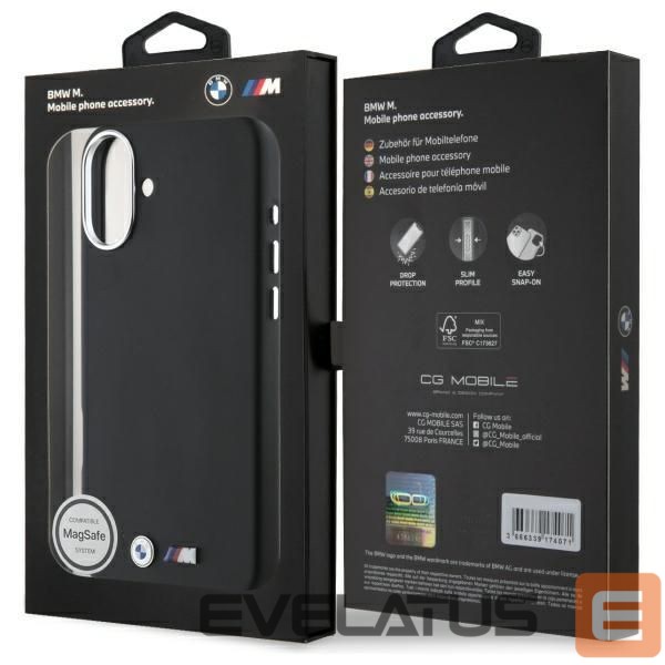 Other Phone Accessory BMW BMW M Smooth Full Wrapped Metal MagSafe Case for iPhone 16 Plus - Black