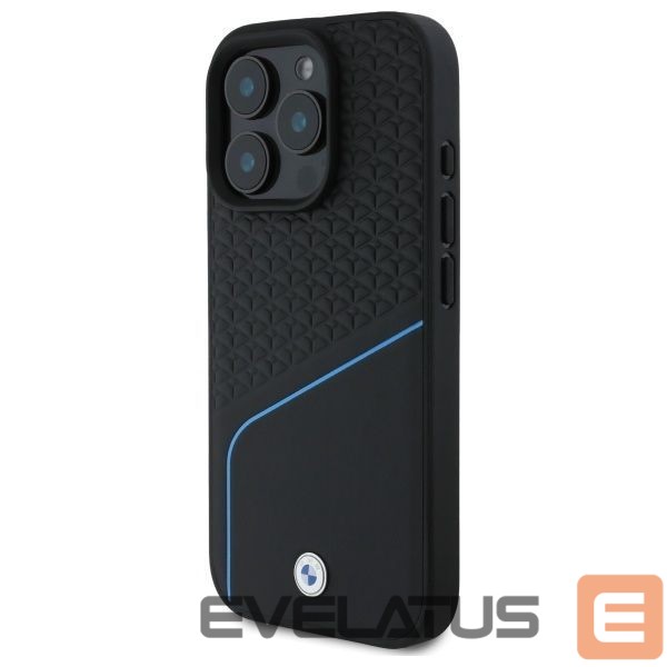 Other Phone Accessory BMW BMW Sign Leather Textured And Line MagSafe Case for iPhone 16 Pro Max - Black