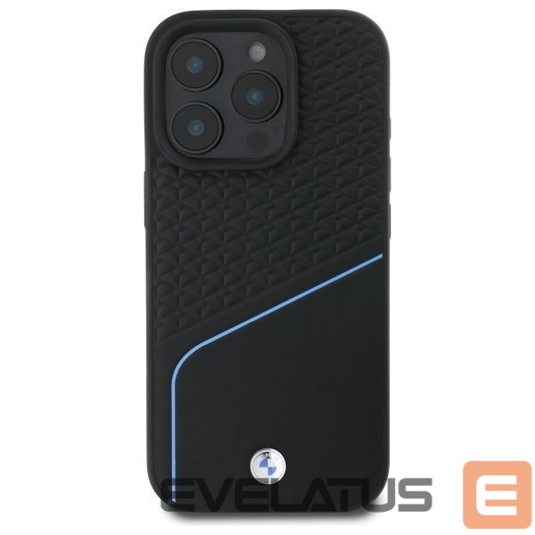 Other Phone Accessory BMW BMW Sign Leather Textured And Line MagSafe Case for iPhone 16 Pro Max - Black