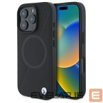 Other Phone Accessory BMW  BMW Sign Leather Half Textured And Circle MagSafe case for iPhone 16 Pro Max - black 