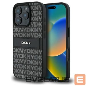 Other Phone Accessory DKNY  DKNY Texture Pattern Tonal Stripe iPhone 16 Pro Case - Black 