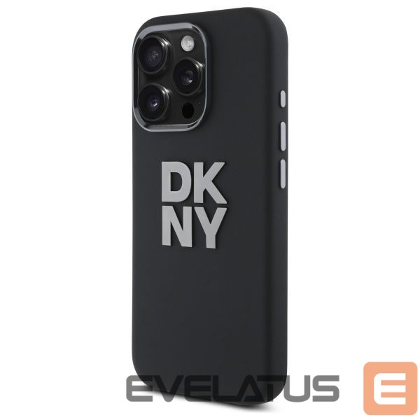 Other Phone Accessory DKNY DKNY Liquid Silicone Metal Logo iPhone 16 Pro Case - Black