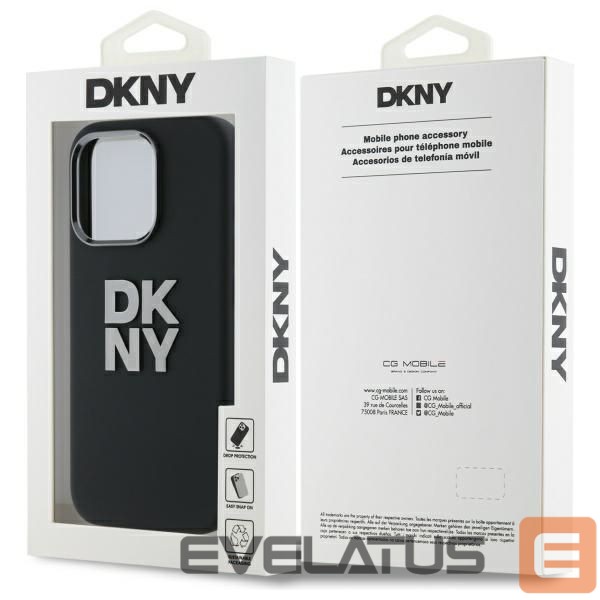 Other Phone Accessory DKNY DKNY Liquid Silicone Metal Logo iPhone 16 Pro Case - Black