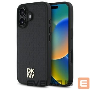 Other Phone Accessory DKNY  DKNY Repeat Pattern Stack Logo MagSafe iPhone 16 Case - Black 