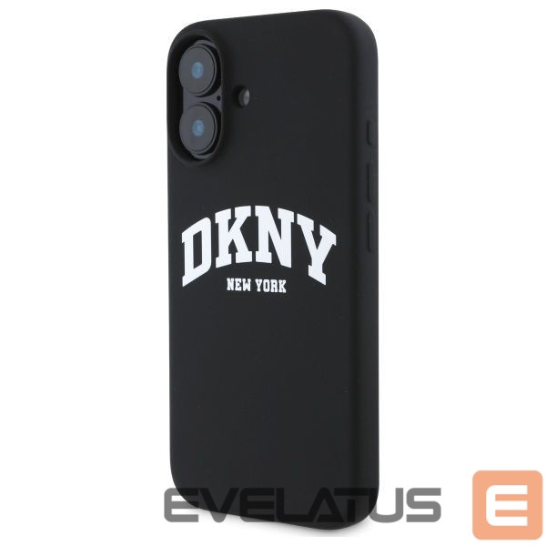 Other Phone Accessory DKNY DKNY Silicone White Printed Logo MagSafe iPhone 16 Case - Black