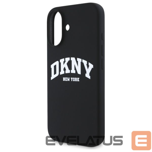 Other Phone Accessory DKNY DKNY Silicone White Printed Logo MagSafe iPhone 16 Case - Black