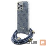 Other Phone Accessory Guess  Guess Crossbody Cord 4G Print Case with Lanyard for iPhone 16 Pro - Blue 