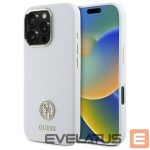 Other Phone Accessory Guess  Guess Silicone Logo Strass 4G Case for iPhone 16 Pro - White 