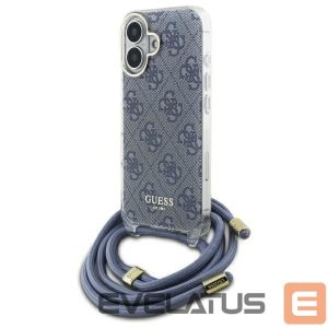 Other Phone Accessory Guess  Guess Crossbody Cord 4G Print Case with Lanyard for iPhone 16 - Blue 