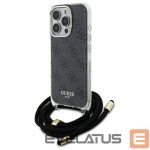 Other Phone Accessory Guess  Guess Crossbody Cord 4G Print Case for iPhone 16 Pro Max - Black 