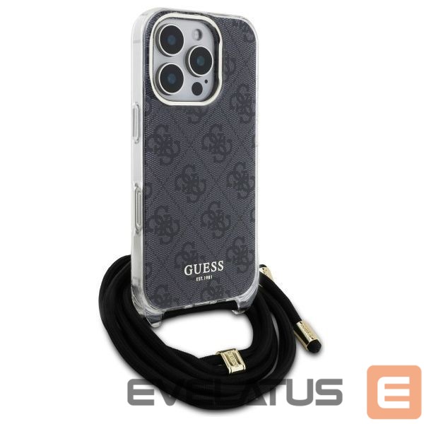 Other Phone Accessory Guess Guess Crossbody Cord 4G Print Case for iPhone 16 Pro Max - Black