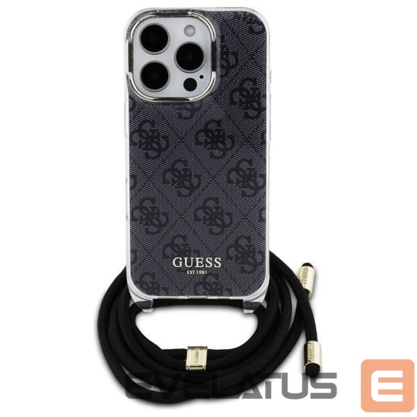 Other Phone Accessory Guess Guess Crossbody Cord 4G Print Case for iPhone 16 Pro Max - Black