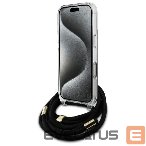 Other Phone Accessory Guess Guess Crossbody Cord 4G Print Case for iPhone 16 Pro Max - Black