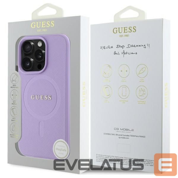 Other Phone Accessory Guess Guess Saffiano MagSafe case for iPhone 16 Pro - purple
