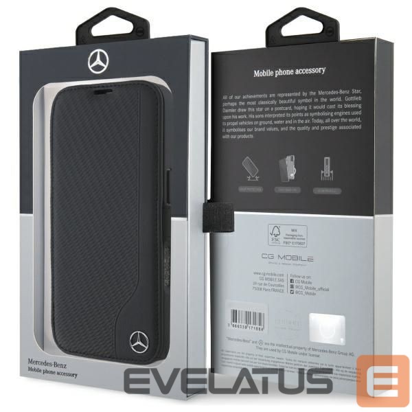 Other Phone Accessory Mercedes-Benz Mercedes Leather Wood Imitation iPhone 16 Case - Black