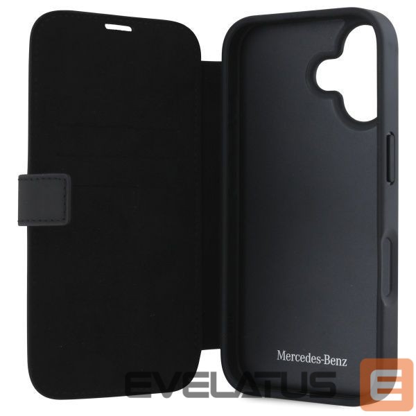 Other Phone Accessory Mercedes-Benz Mercedes Leather Wood Imitation iPhone 16 Case - Black