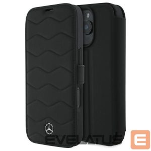 Other Phone Accessory Mercedes-Benz  Mercedes MB Waves Leather Case for iPhone 16 Pro Max - Black 