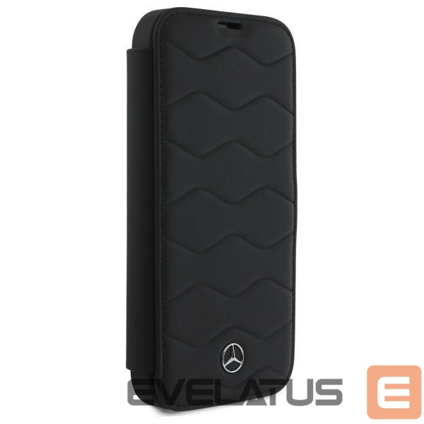 Other Phone Accessory Mercedes-Benz Mercedes MB Waves Leather Case for iPhone 16 Pro Max - Black