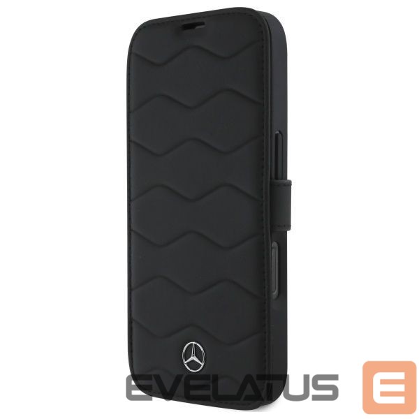 Other Phone Accessory Mercedes-Benz Mercedes MB Waves Leather Case for iPhone 16 Pro Max - Black
