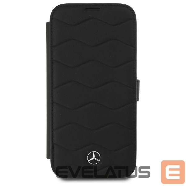 Other Phone Accessory Mercedes-Benz Mercedes MB Waves Leather Case for iPhone 16 Pro Max - Black