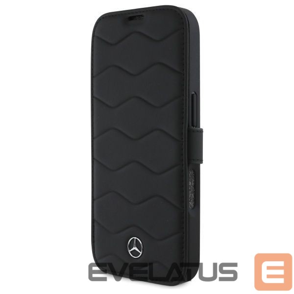 Other Phone Accessory Mercedes-Benz Mercedes MB Waves Leather Case for iPhone 16 Pro Max - Black