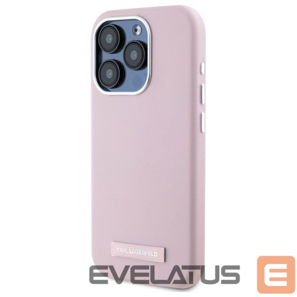 Other Phone Accessory Karl Lagerfeld Karl Lagerfeld FW Metal Plate MagSafe iPhone 15 Pro Case - Pink