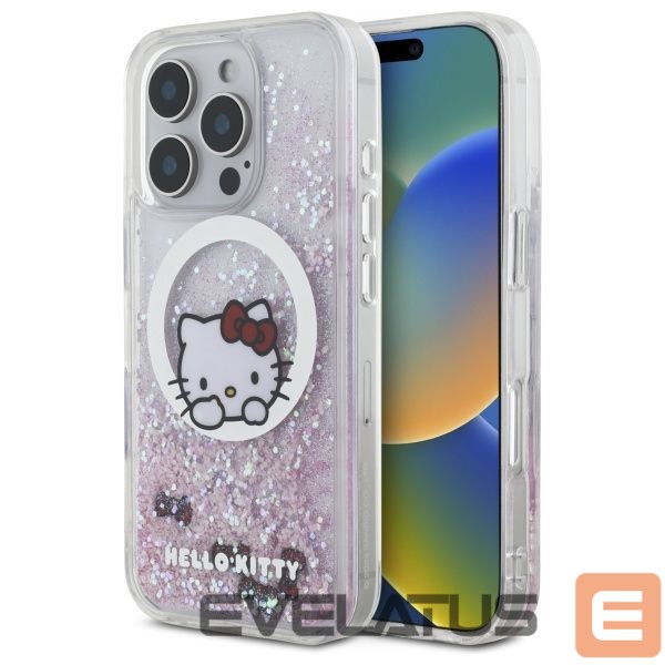 Other Phone Accessory Hello Kitty Hello Kitty Liquid Glitter Sweet Kitty Bows MagSafe iPhone 16 Pro Case - White