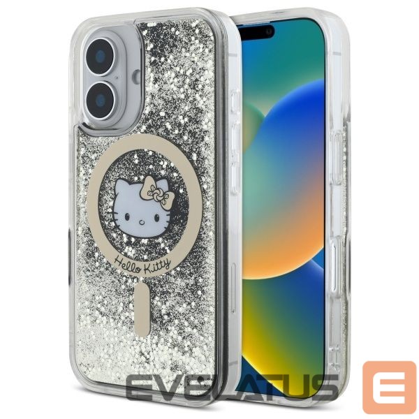 Other Phone Accessory Hello Kitty Hello Kitty Liquid Glitter Fever MagSafe iPhone 16 Case - Gold