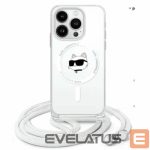 Other Phone Accessory Karl Lagerfeld  Karl Lagerfeld IML Choupette Head & Cord Magsafe iPhone 16 Pro Case - Clear 