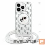 Other Phone Accessory Karl Lagerfeld  Karl Lagerfeld KLHMP16LHCKCKLCT iPhone 16 Pro 6.3" transparent hardcase IML Crossbody Monogram Karl & Choupette Head MagSafe 