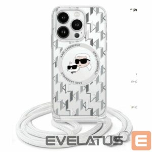 Other Phone Accessory Karl Lagerfeld  Karl Lagerfeld KLHMP16LHCKCKLCT iPhone 16 Pro 6.3" transparent hardcase IML Crossbody Monogram Karl & Choupette Head MagSafe 