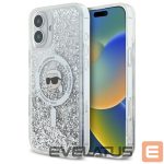 Other Phone Accessory Karl Lagerfeld  Karl Lagerfeld Liquid Glitter Karl Head Magsafe Case for iPhone 16 Plus - Clear 