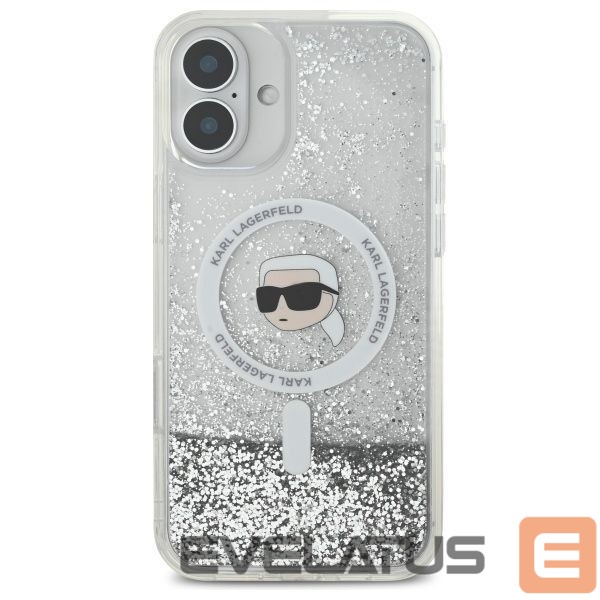 Other Phone Accessory Karl Lagerfeld Karl Lagerfeld Liquid Glitter Karl Head Magsafe Case for iPhone 16 Plus - Clear