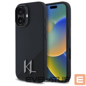 Other Phone Accessory Karl Lagerfeld  Karl Lagerfeld KLHMP16SSCMKMPCK iPhone 16 6.1" black/black hardcase Silicone Shadow Metal Initial MagSafe 
