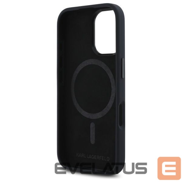 Other Phone Accessory Karl Lagerfeld Karl Lagerfeld KLHMP16SSCMKMPCK iPhone 16 6.1" black/black hardcase Silicone Shadow Metal Initial MagSafe
