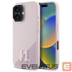 Other Phone Accessory Karl Lagerfeld  Karl Lagerfeld Silicone Shadow Metal Initial MagSafe iPhone 16 Case - Pink 