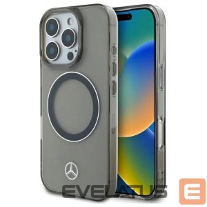 Other Phone Accessory Mercedes-Benz  Mercedes Silver Ring MagSafe iPhone 16 Pro Max Case - Black 