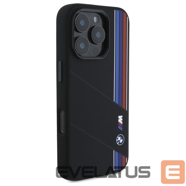 Other Phone Accessory BMW BMW Silicone Cut Tricolor Lines MagSafe Case for iPhone 16 Pro Max - Black