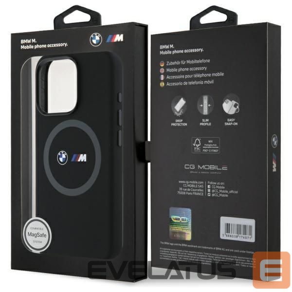 Other Phone Accessory BMW BMW M Silicone Printed Ring MagSafe Case for iPhone 16 Pro Max - Black