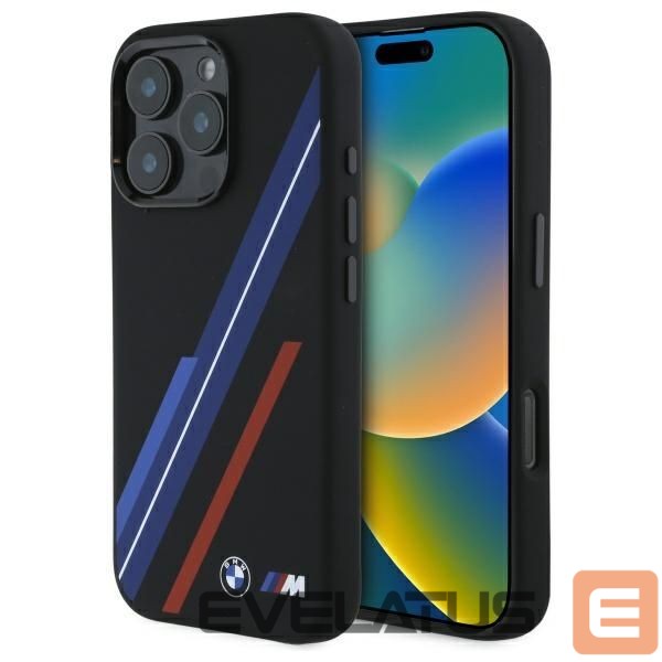 Other Phone Accessory BMW BMW Silicone Random Lines MagSafe Case for iPhone 16 Pro Max - Black