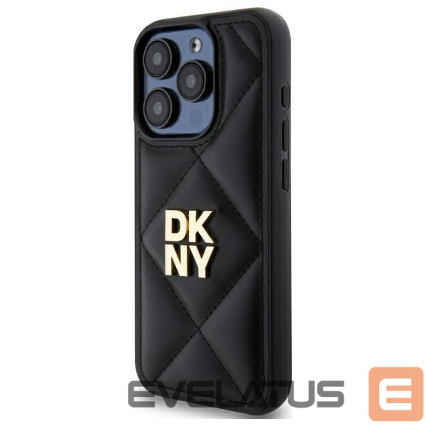 Other Phone Accessory DKNY DKNY Quilted Stack Logo iPhone 15 Pro Case - Black