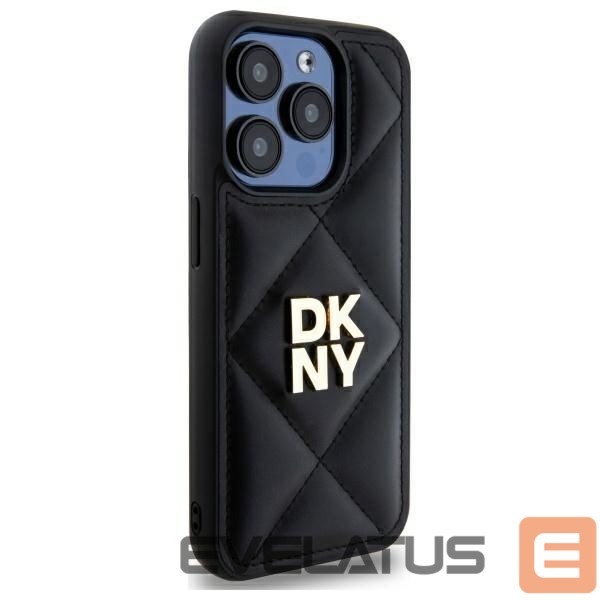 Other Phone Accessory DKNY DKNY Quilted Stack Logo iPhone 15 Pro Case - Black